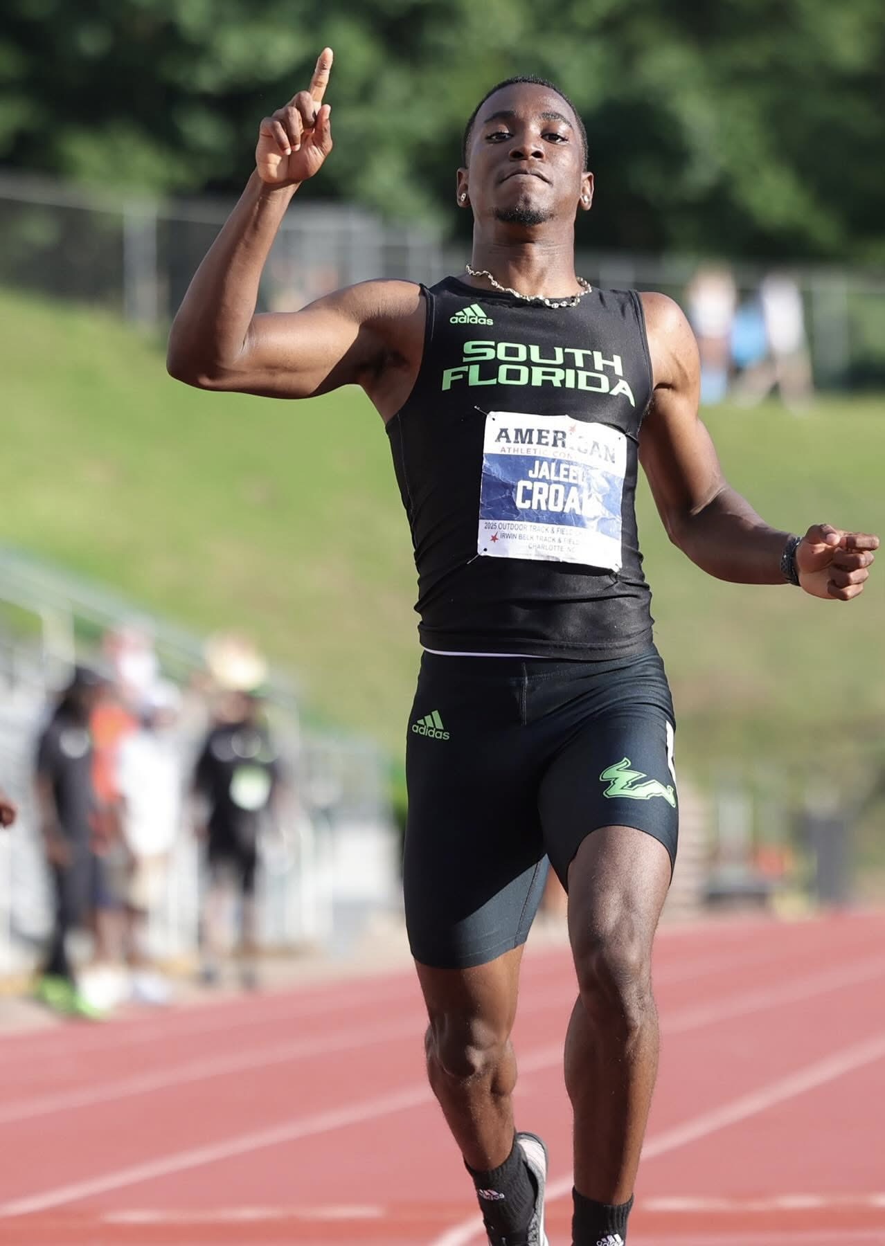Croal caps AAC Conference sprint double with record breaking performances